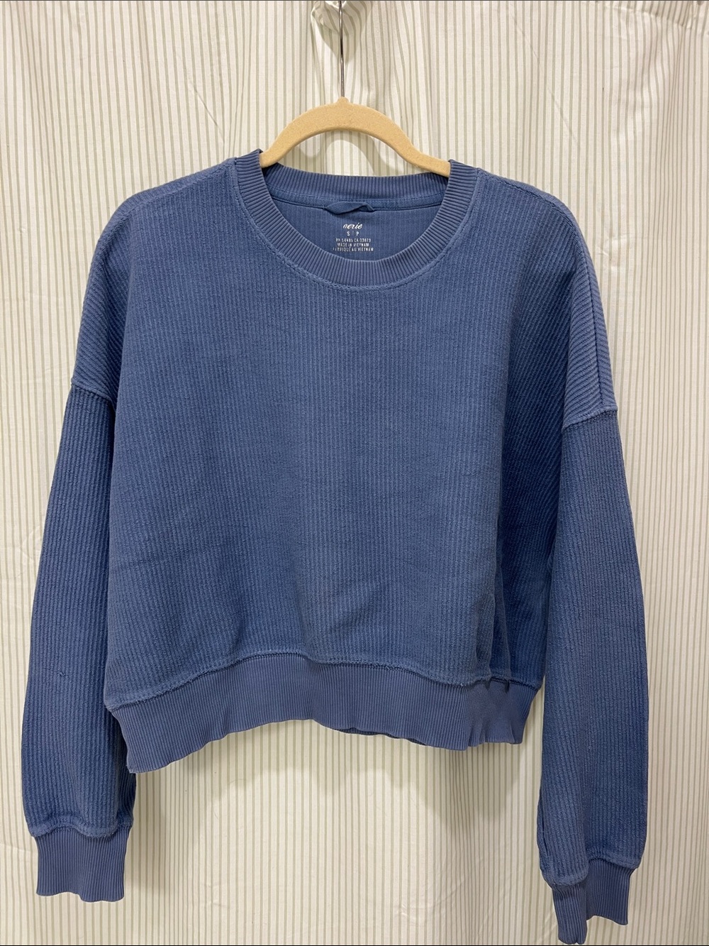 aerie Blue Cropped Sweatshirt